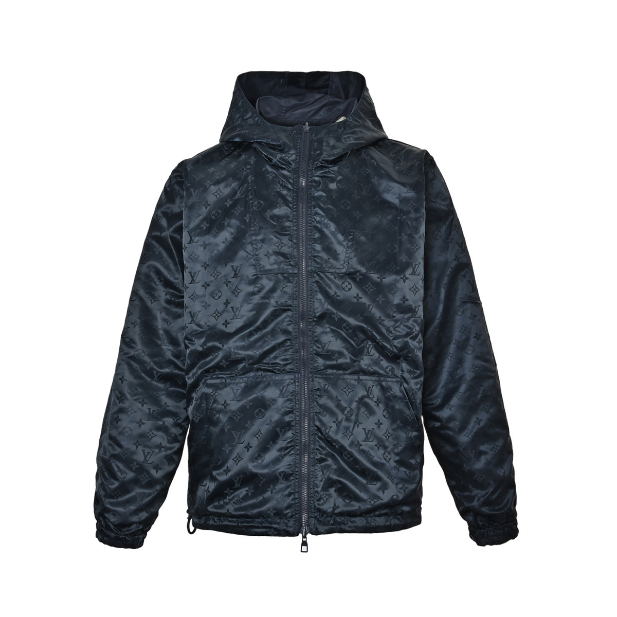 Louis Vuitton brooch dark pattern jacquard reversible jacket jacket