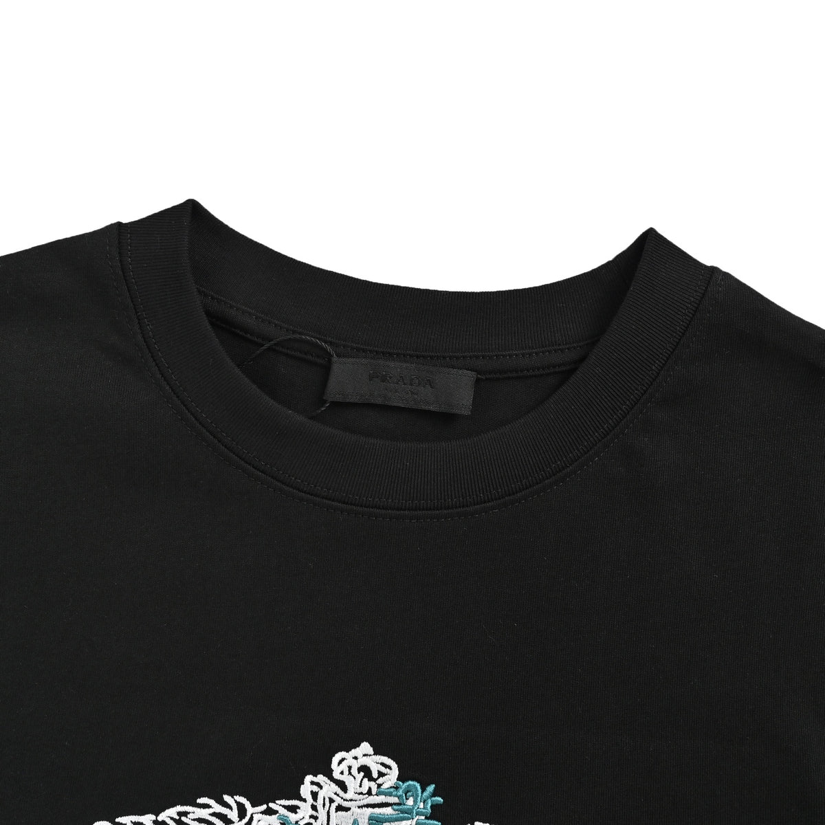 Prada knot logo embroidered short sleeves