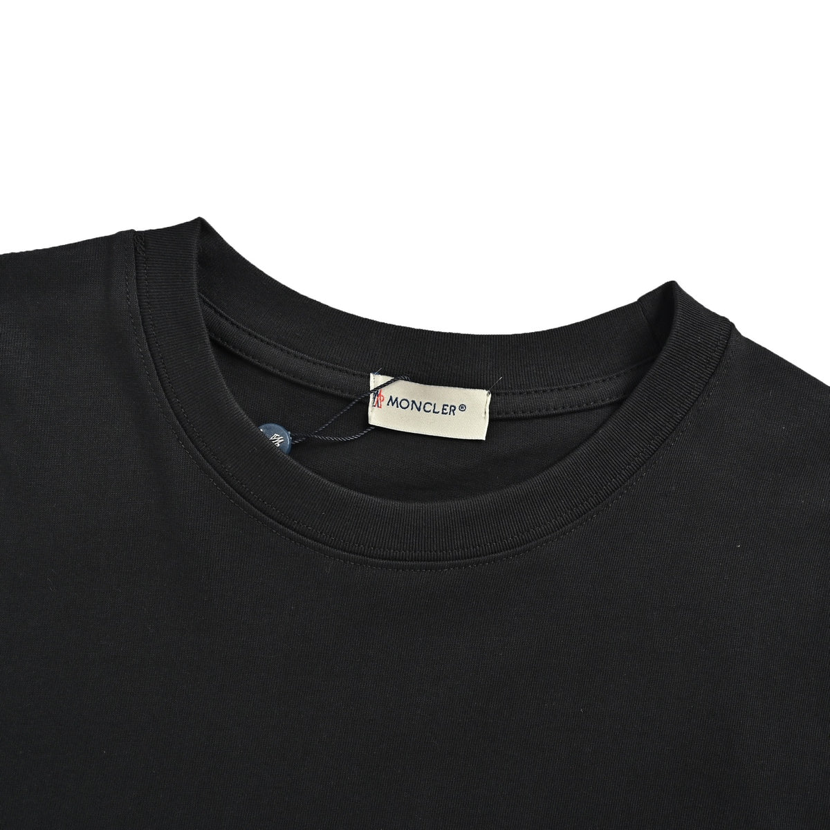 Moncler/muzzle 26ss short sleeves with three-color embroidery small logo on the chest