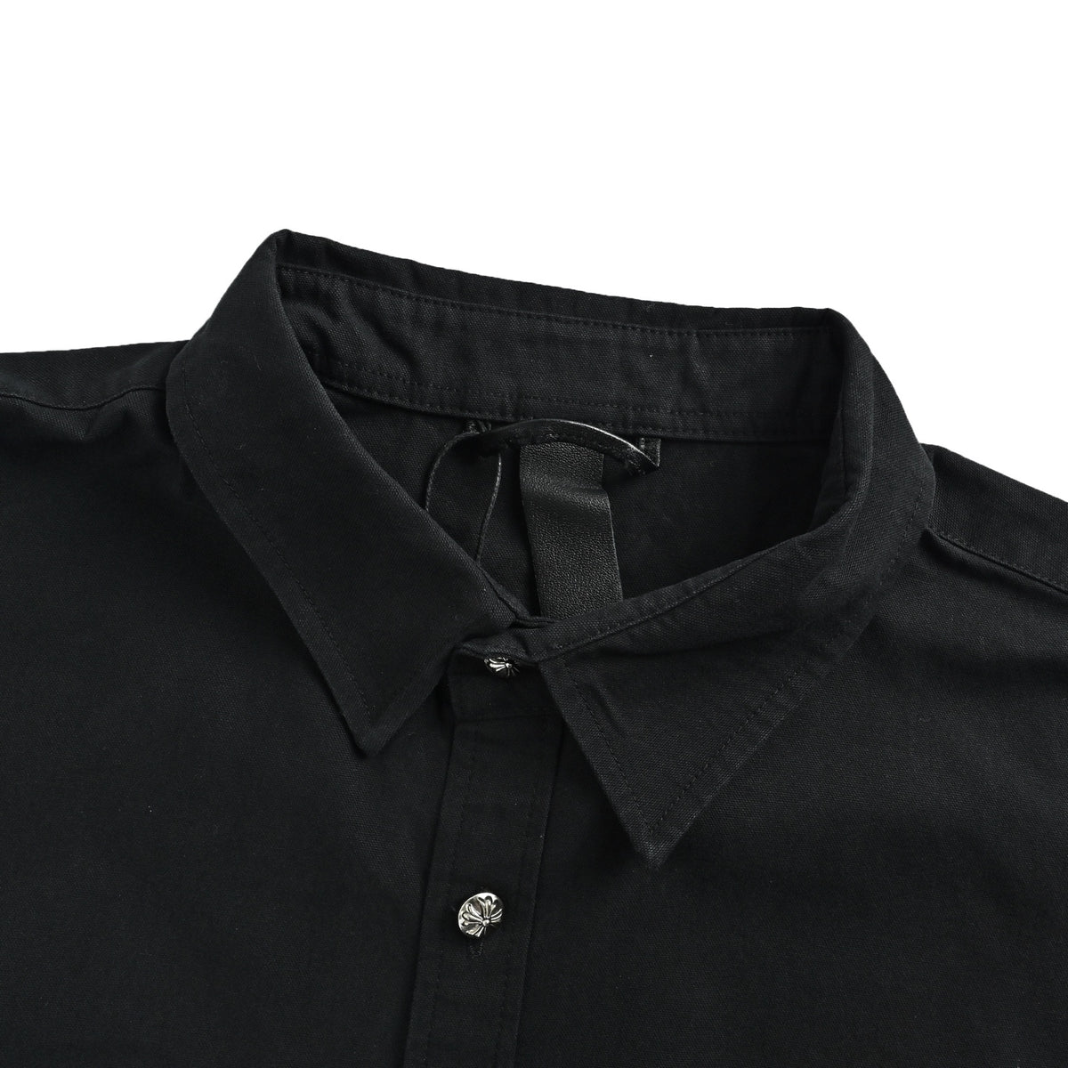 Chrome Hearts cuffs cross leather label long-sleeved shirt