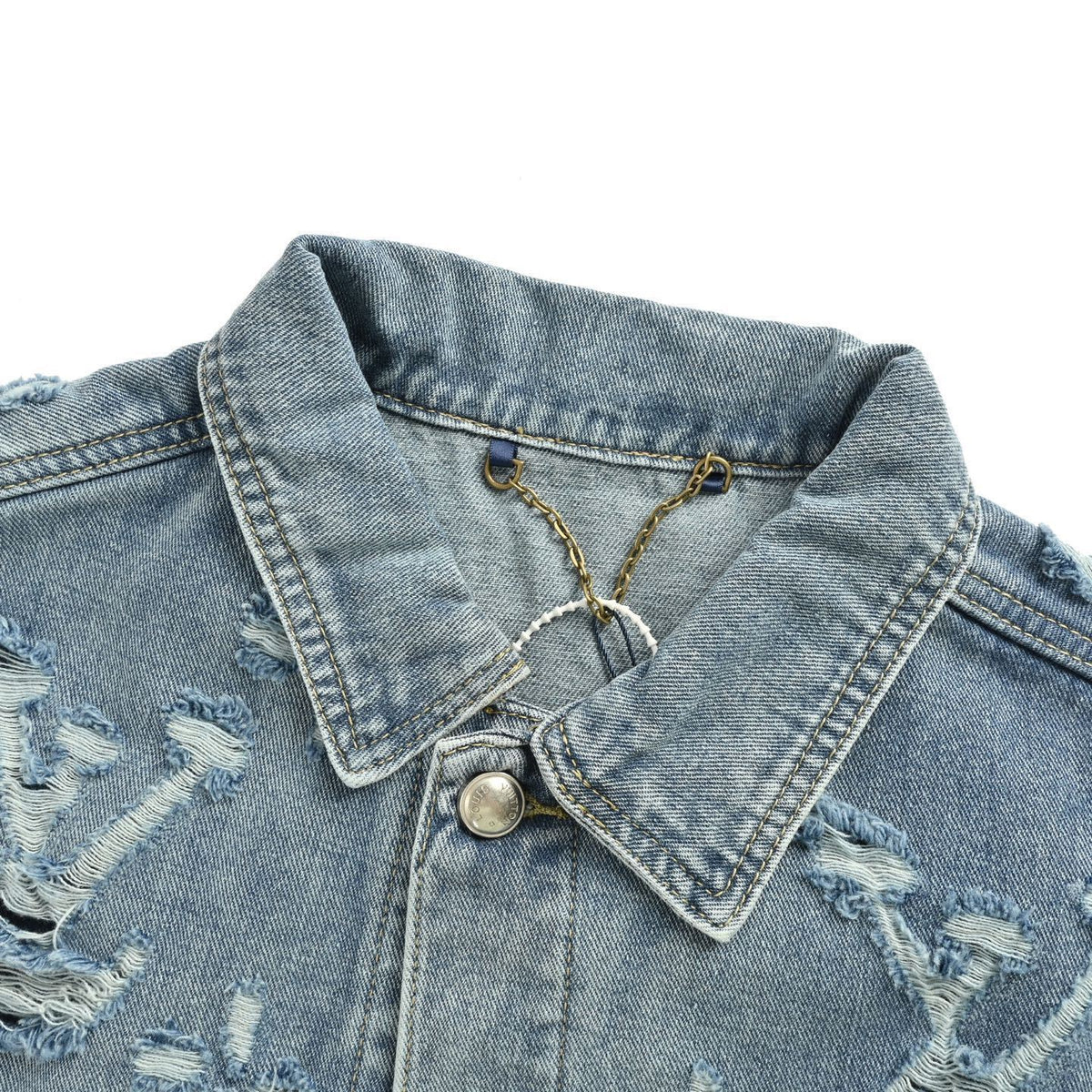 Louis Vuitton 24Fw ripped presbyopia suit denim jacket