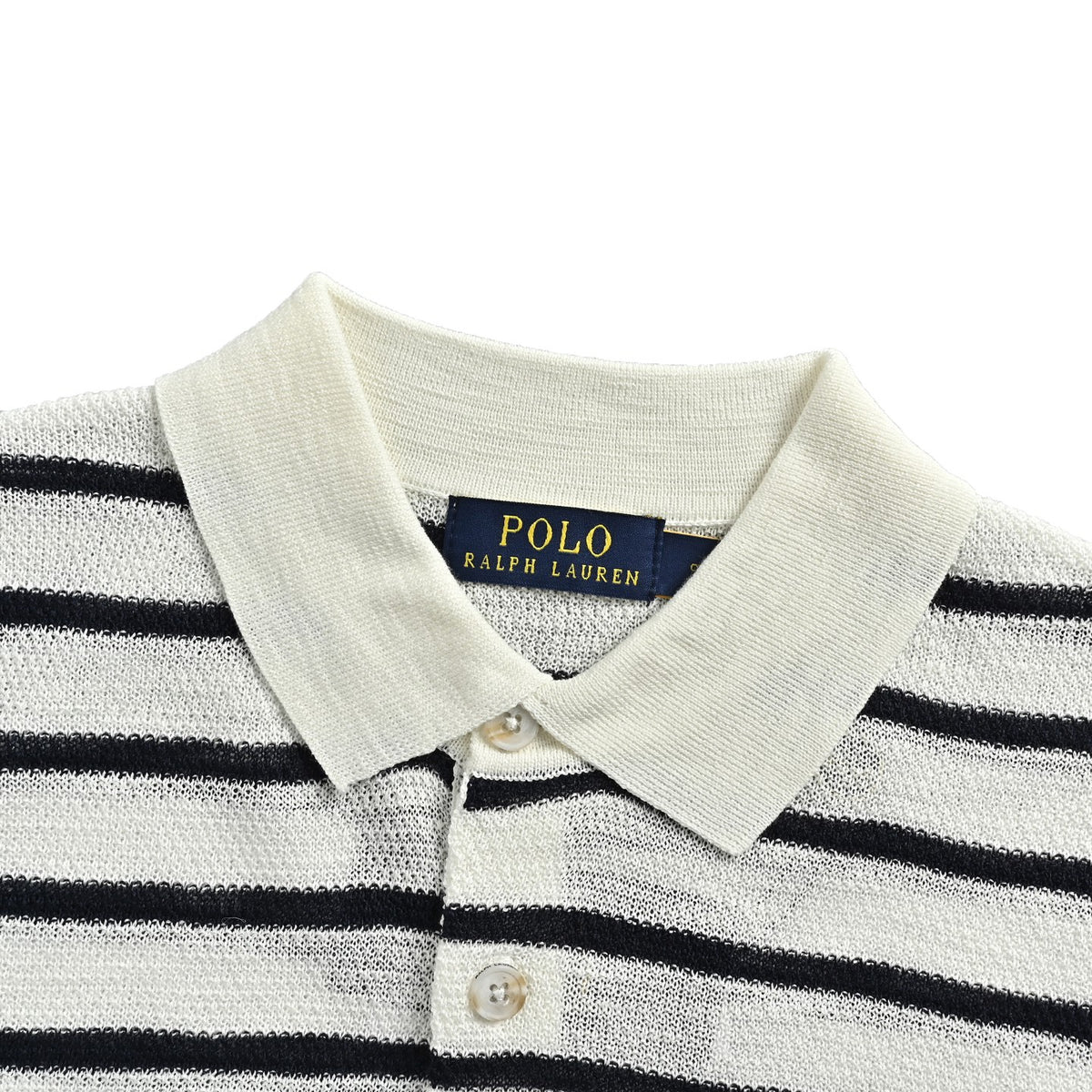 Ralph Lauren pony logo striped knitted Polo short sleeves