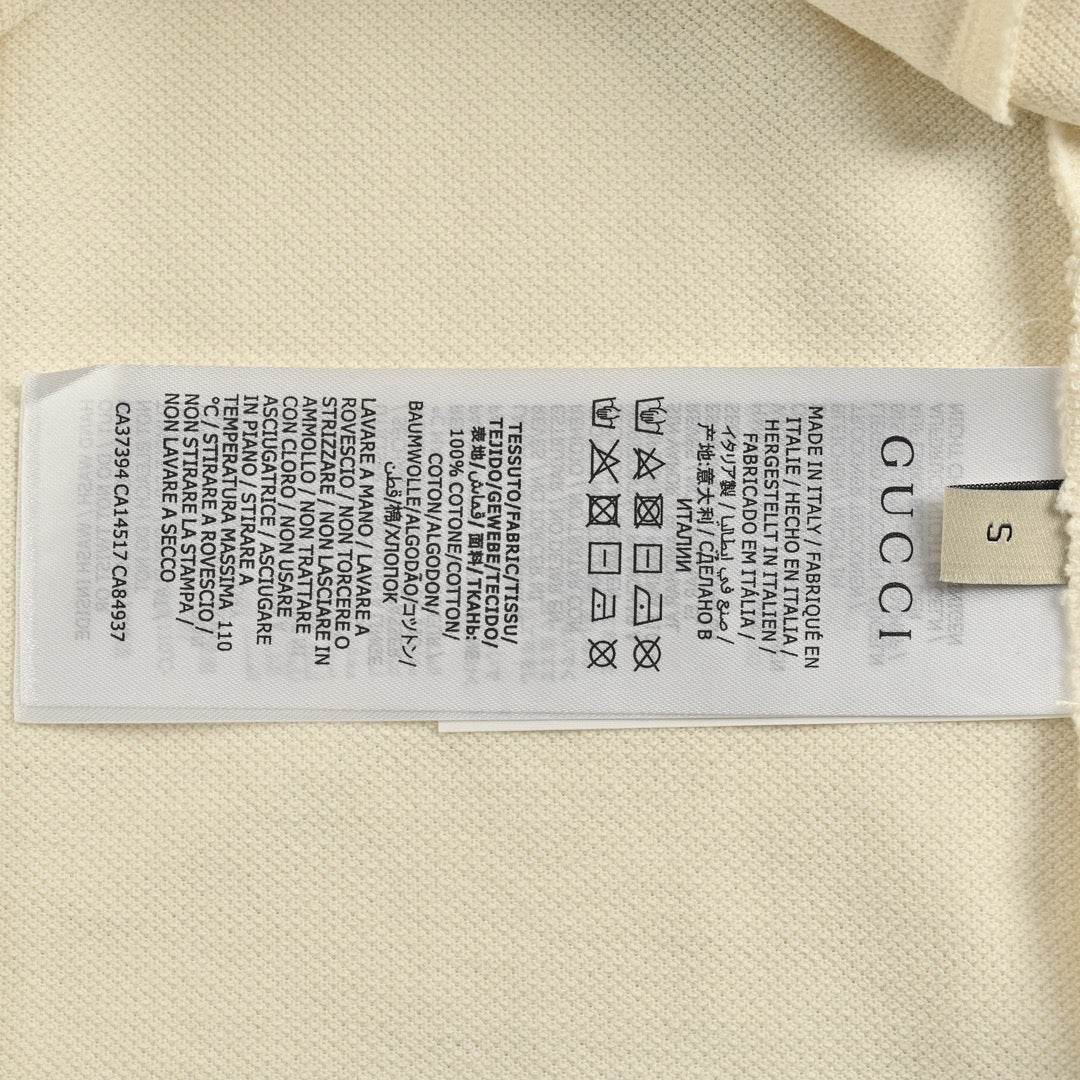 Gucci 24ss collar striped double G embroidered Polo short sleeves