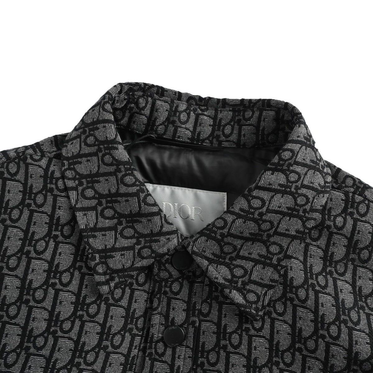 Dior all-over printed thin velvet lapel down jacket