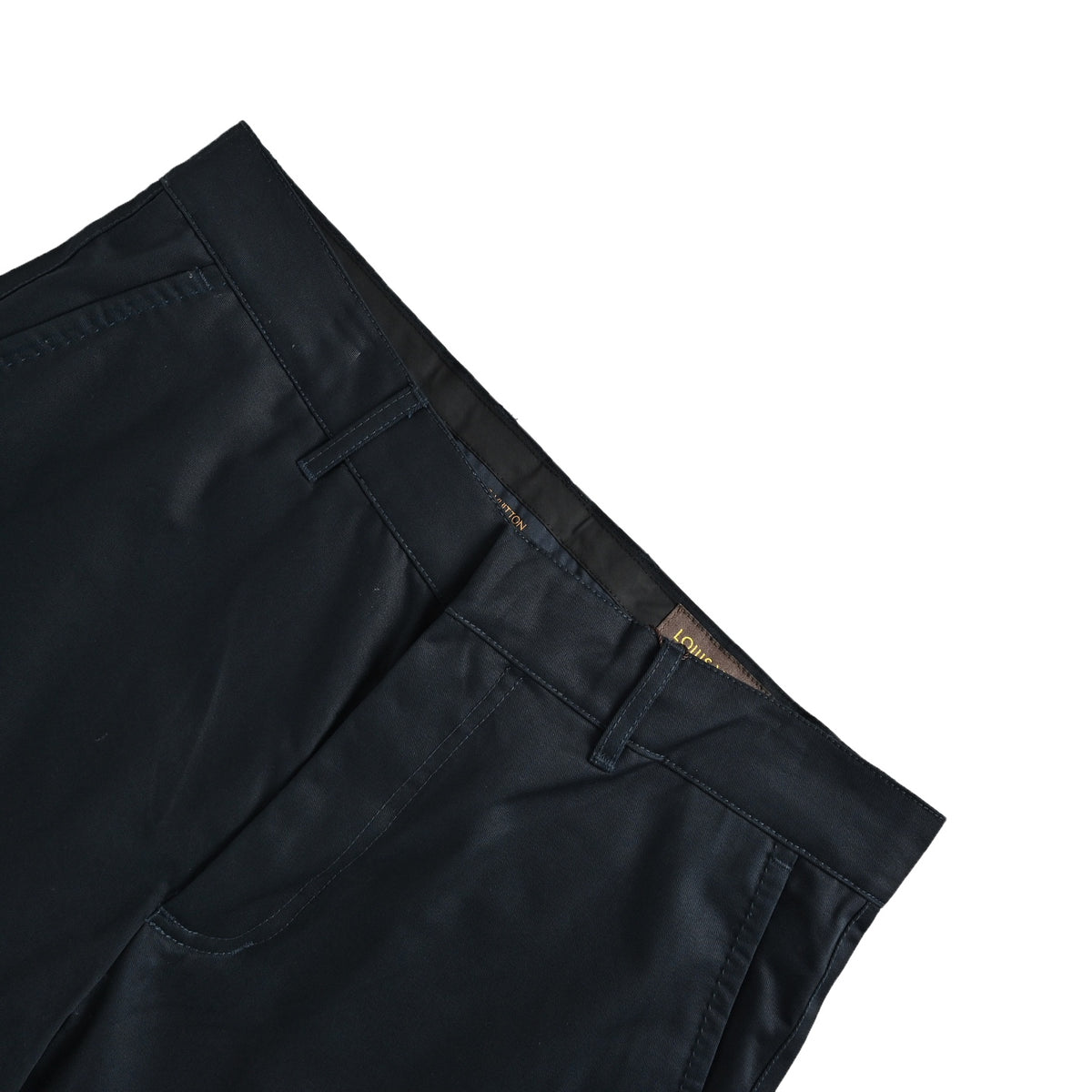 Louis Vuitton pocket leather silk cotton crepe trousers
