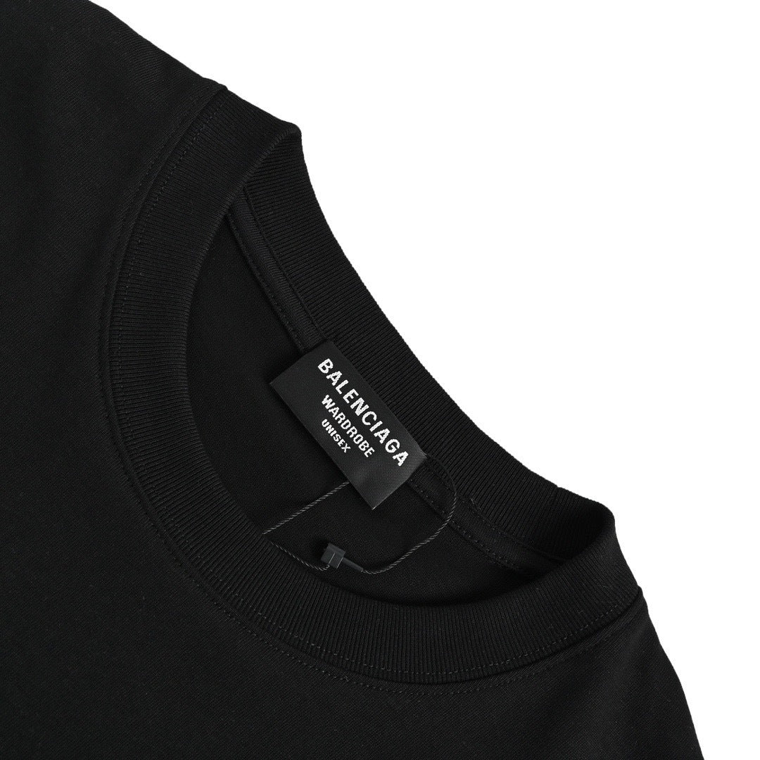 Balenciaga 22ss embroidered cola short sleeves