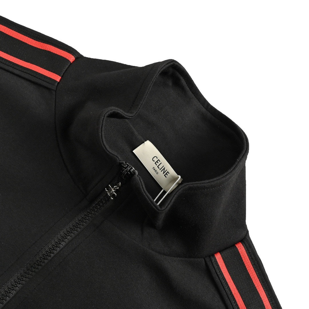 Celine 23Fw embroidered small label red edge webbing suit jacket