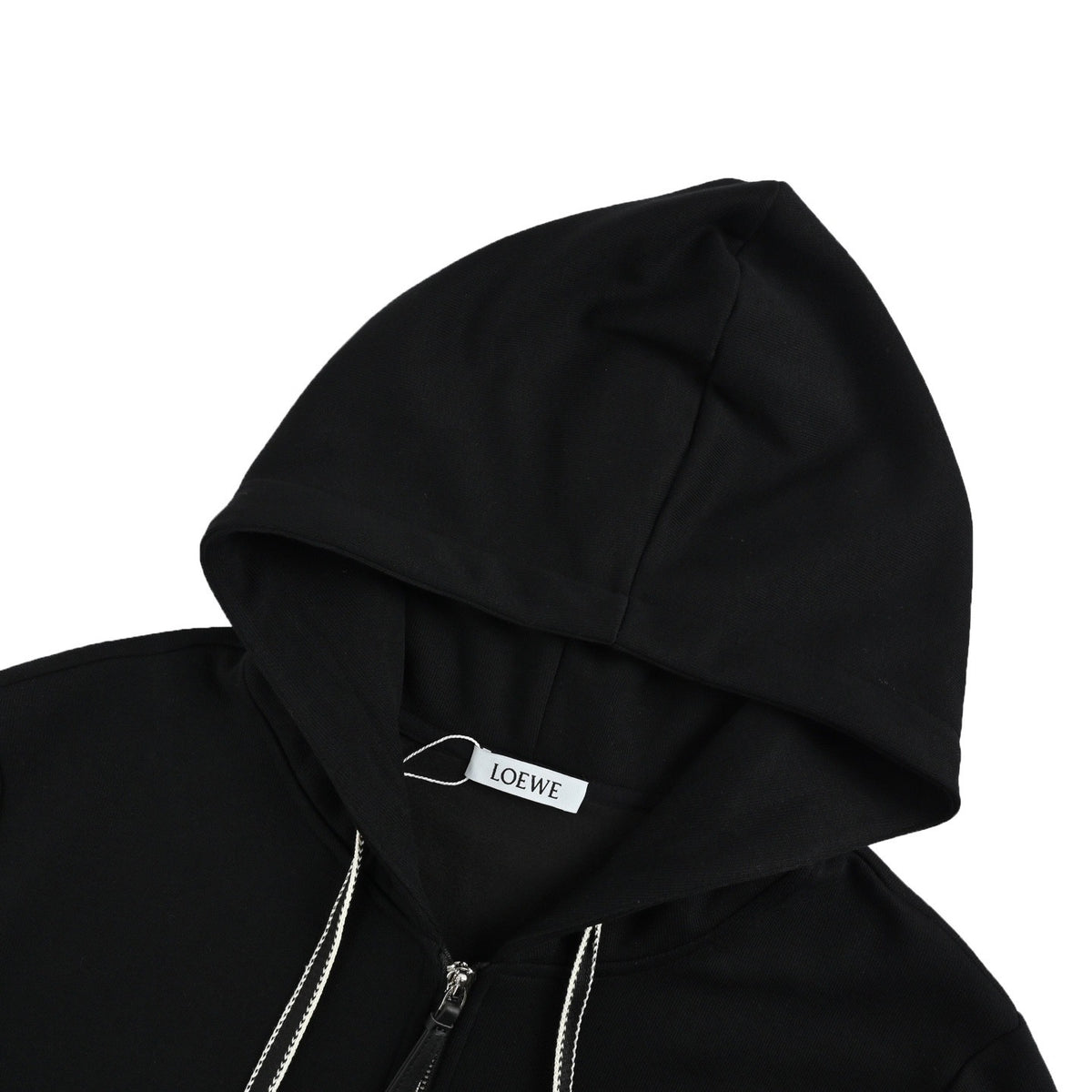 Loewe/Luo Yiwei 25Fw fake pocket laminated logo zipper hooded jacket