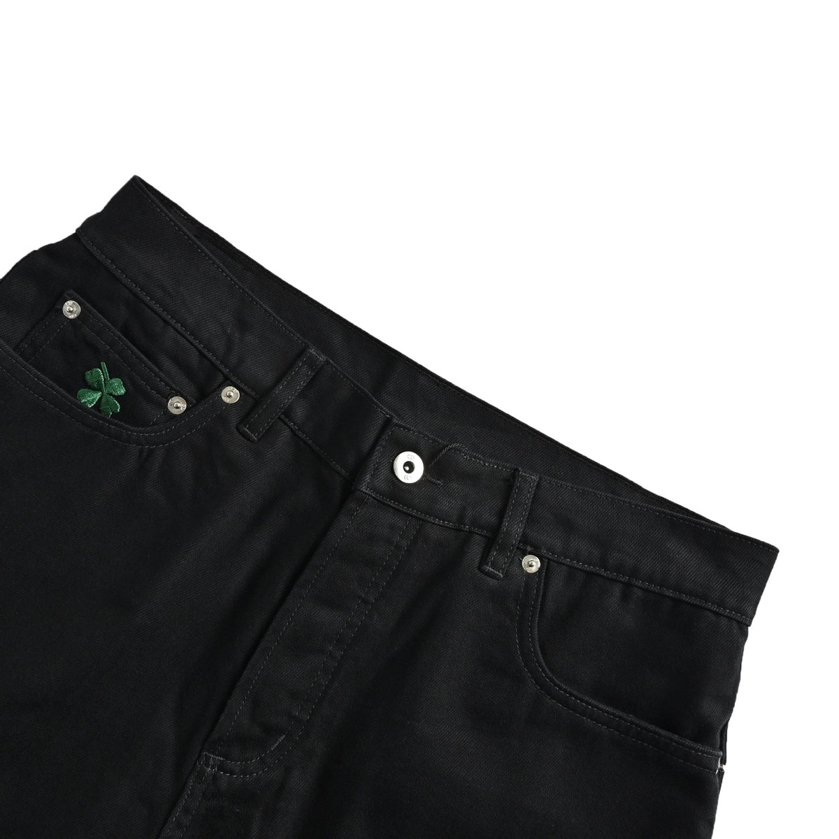 Dior four-leaf clover embroidered jeans