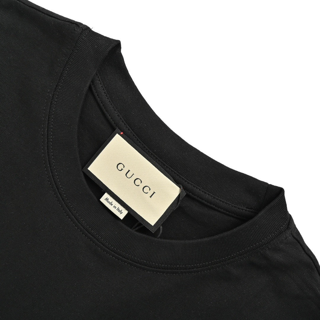 Gucci 24ss cherry embroidered short sleeves