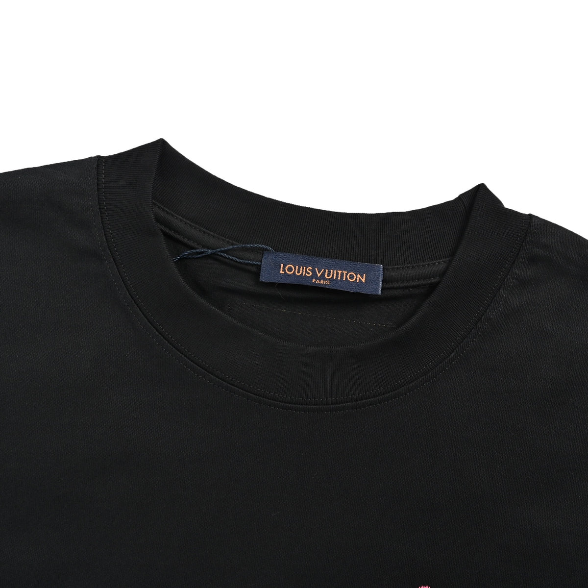 Louis Vuitton 26ss floral initials embroidered round neck short sleeves