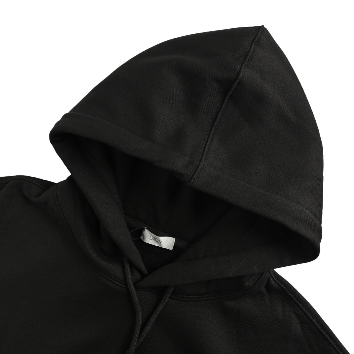 Dior tri-color patch embroidered patch hooded sweatshirt