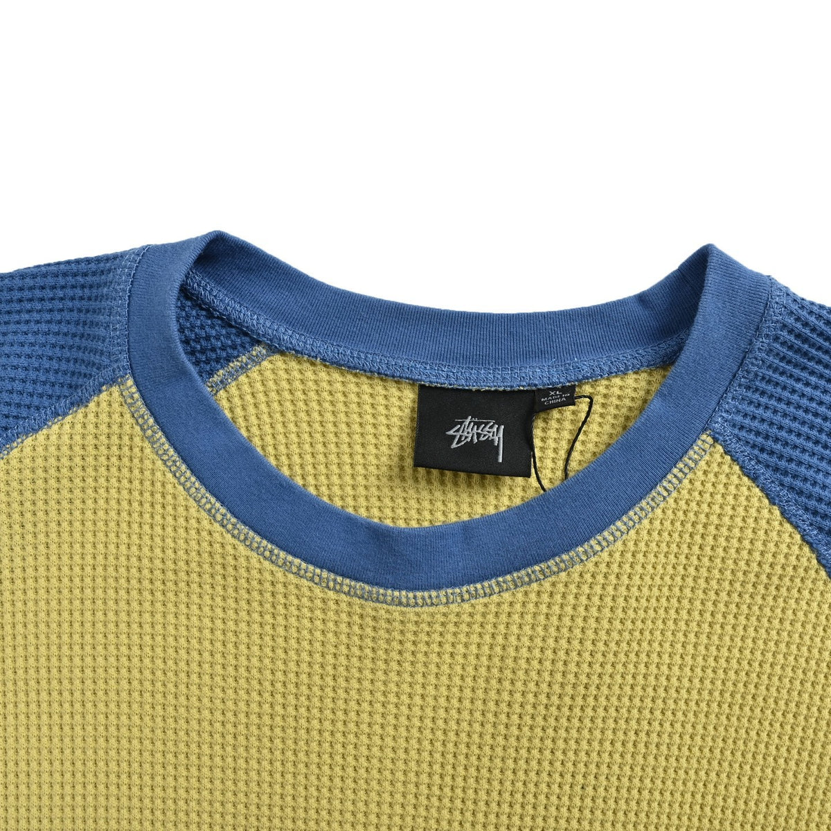 Stussy waffle enzyme washed long-sleeved T-shirt