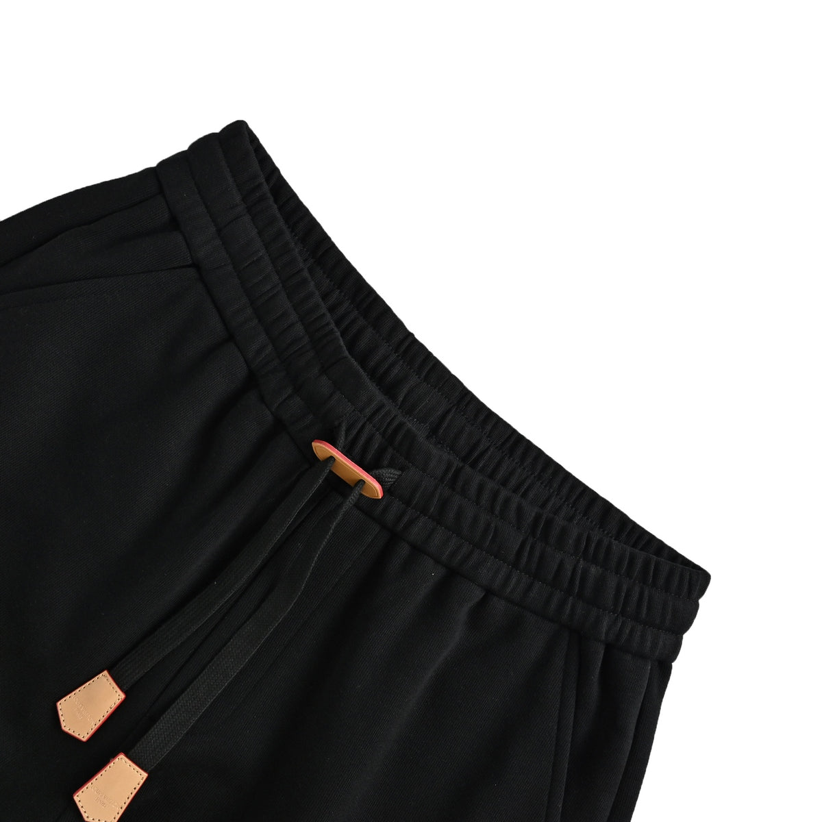 Louis Vuitton three-flower print leather label shorts