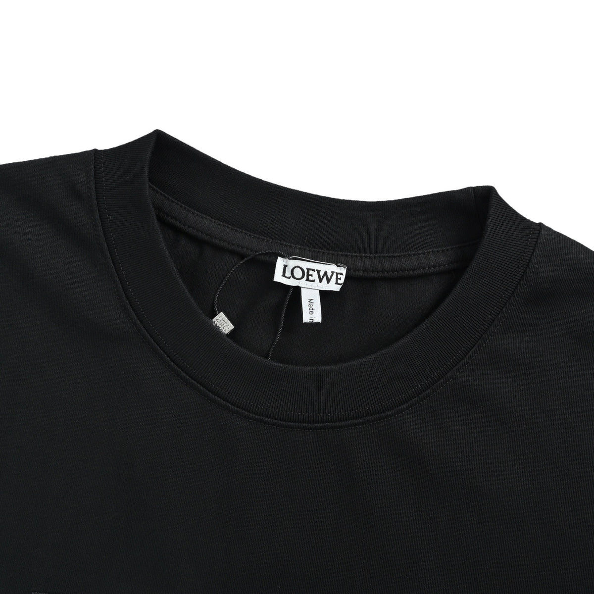 Loewe/Luoyiwei 26ss contrasting logo embroidered short sleeves