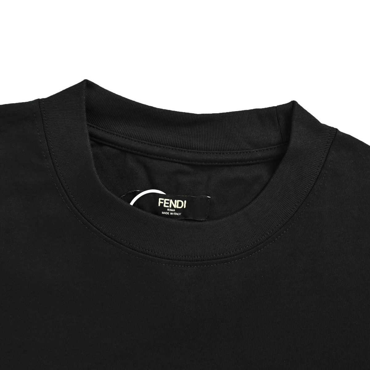 Fendi 26ss blue letter embroidered short sleeves