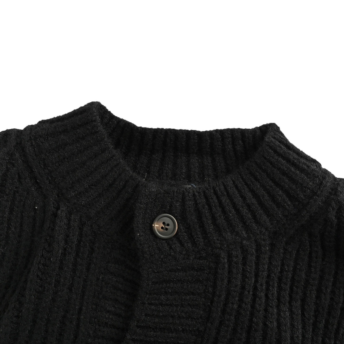 Prada embroidered logo thick-knit wool cardigan
