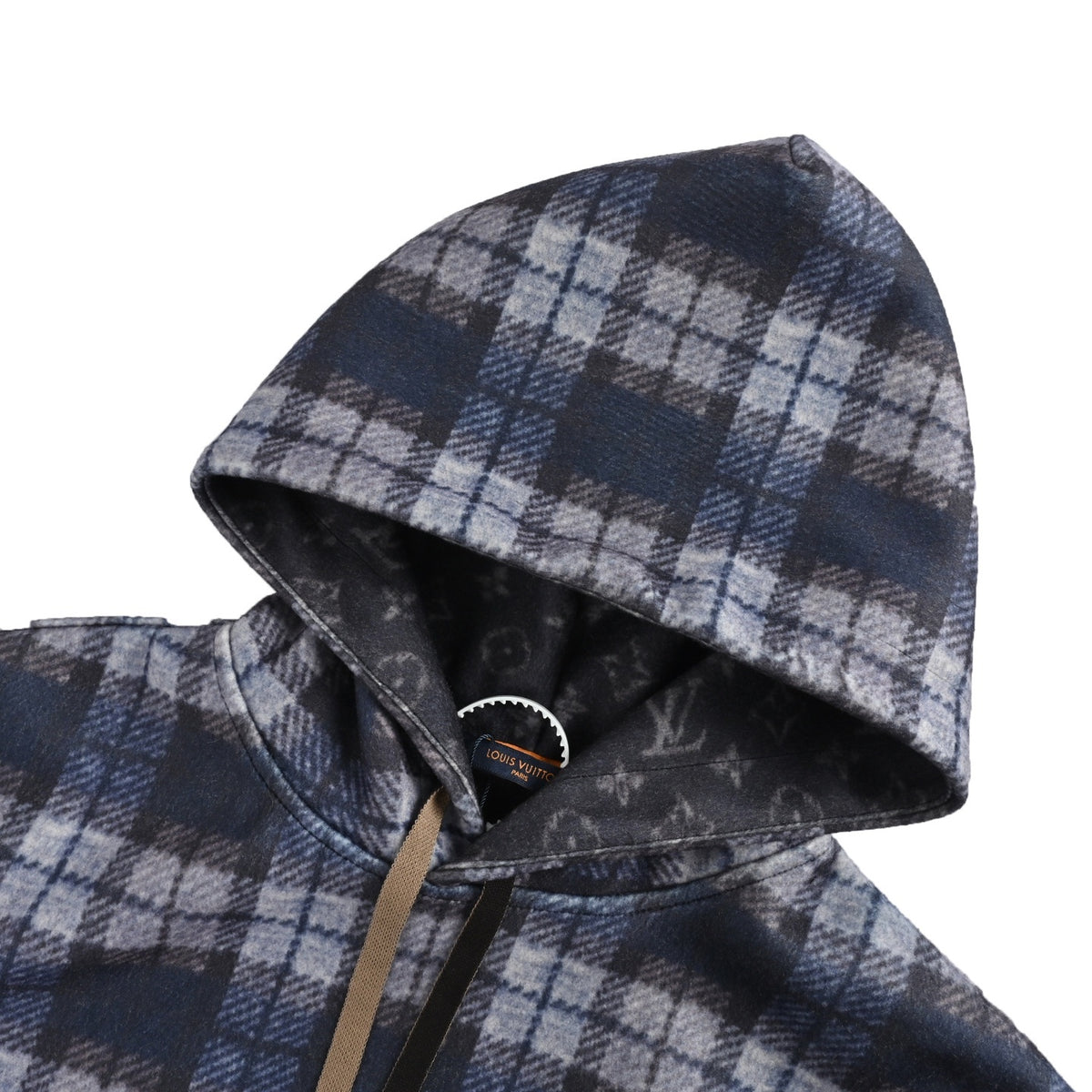 Louis Vuitton plaid gradient hooded sweatshirt