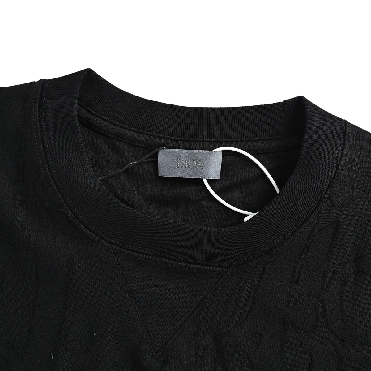 Dior full printed dark pattern embossed pocket short sleeves