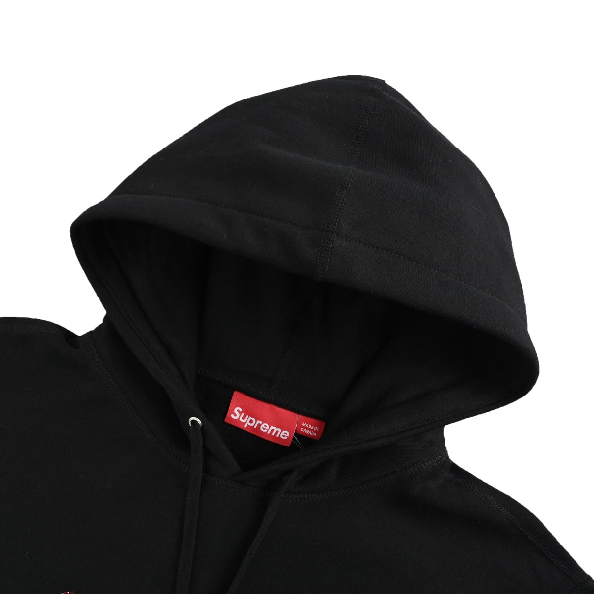 Supreme Swarovski co-branded rhinestone phantom logo hooded sweatshirt