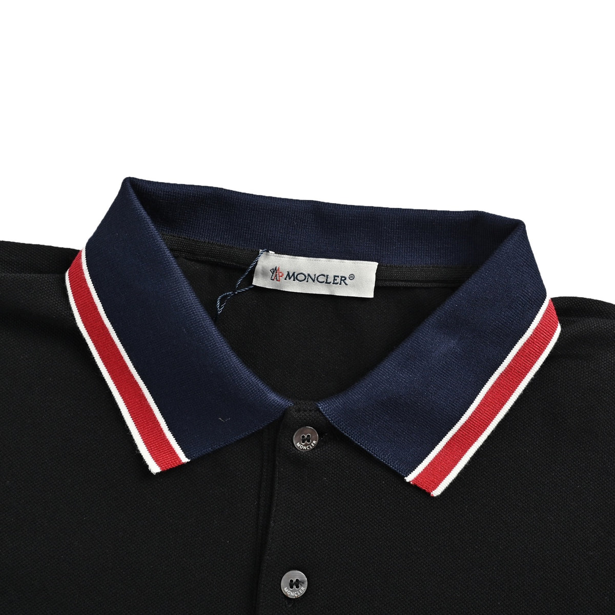 Moncler/Muzzled Polo Short Sleeve with Red Label Patch Embroidery on Chest