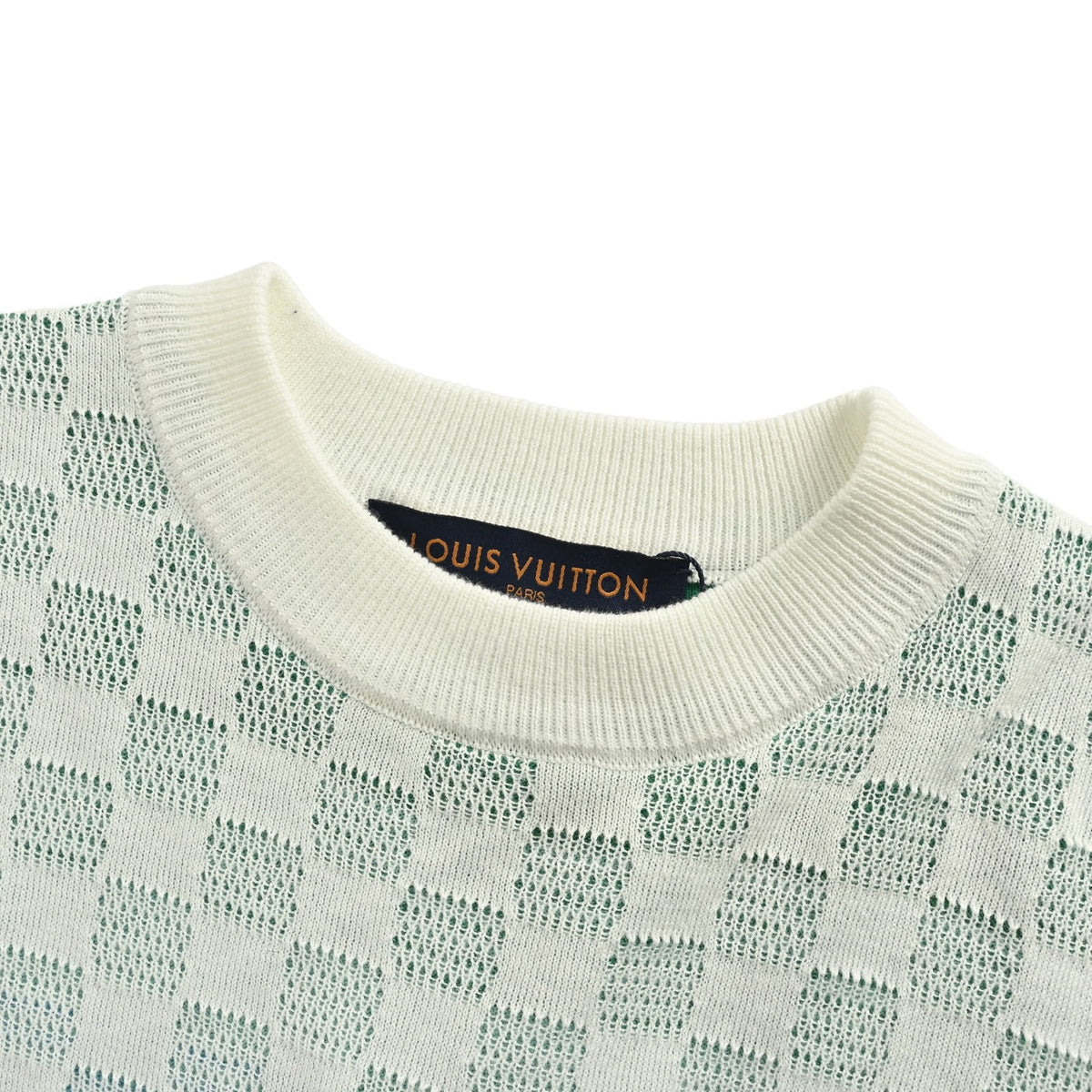 Louis Vuitton 25ss checkerboard gradient knitted short sleeves