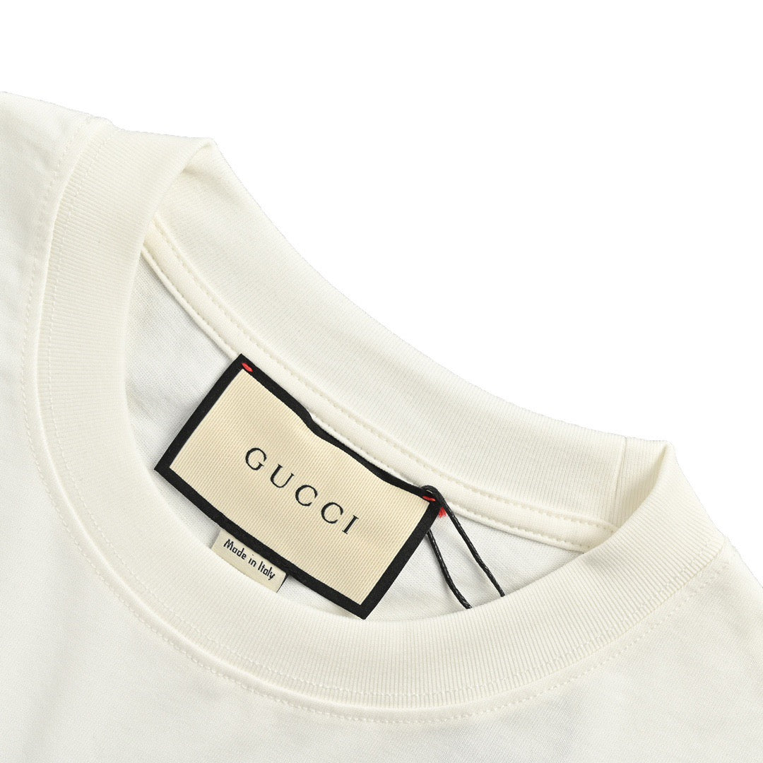 Gucci 24ss love tongue foam printed short sleeves