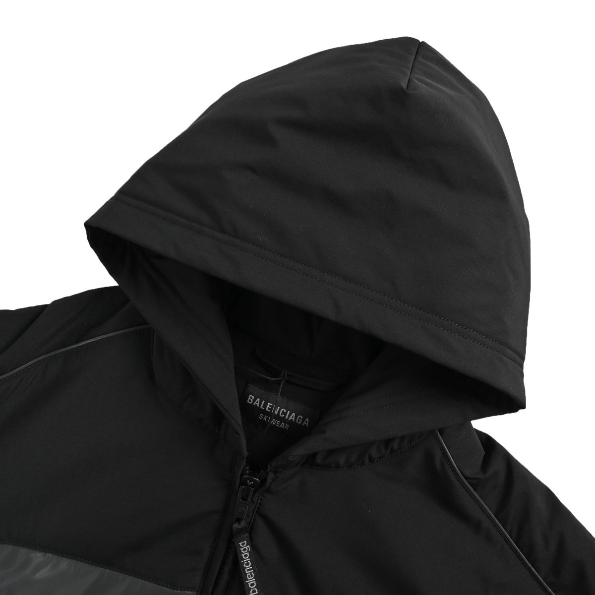 Balenciaga/Balanciaga reflective logo parka hooded jacket