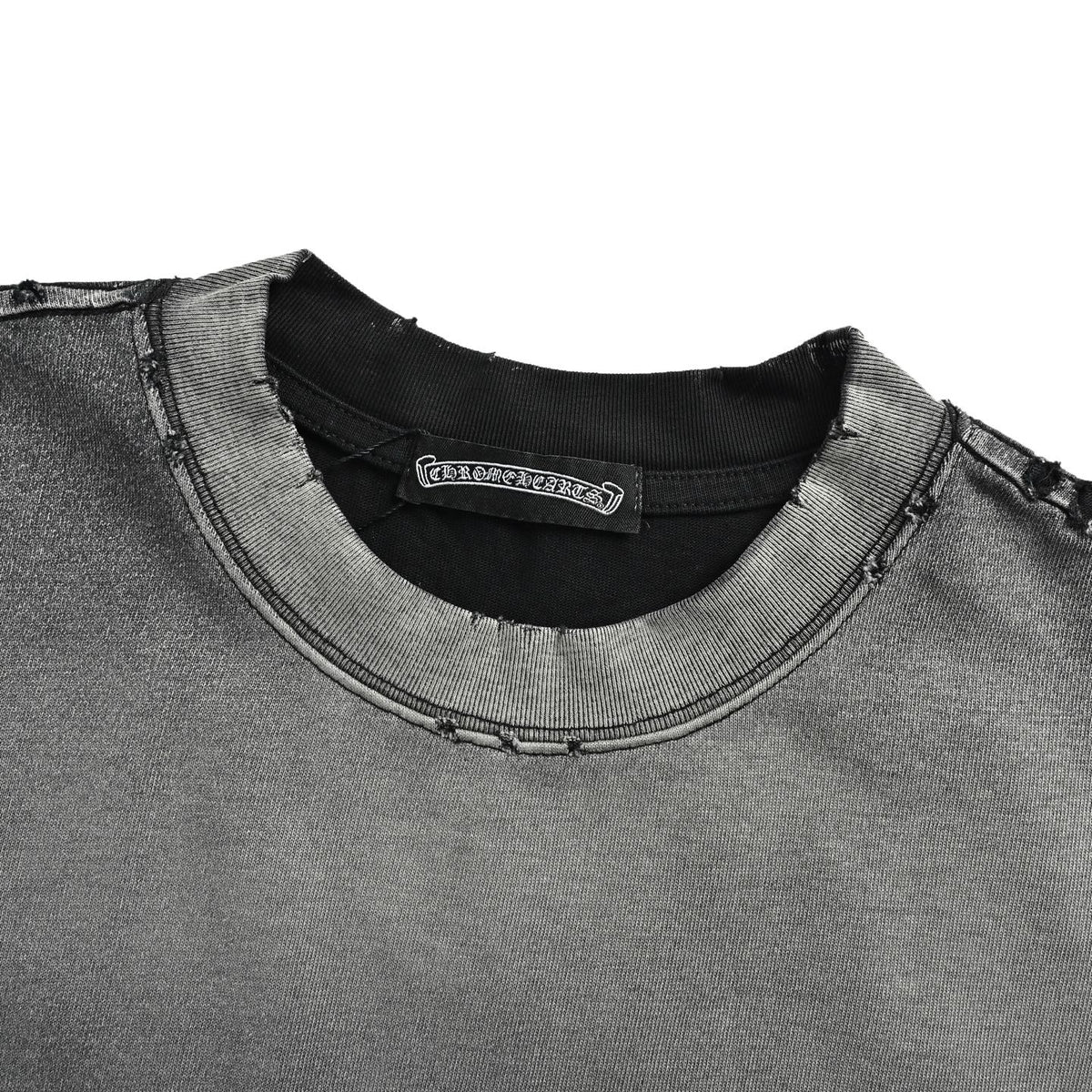 Chrome Hearts/Chrome Heart Cross patch embroidered round neck short sleeves