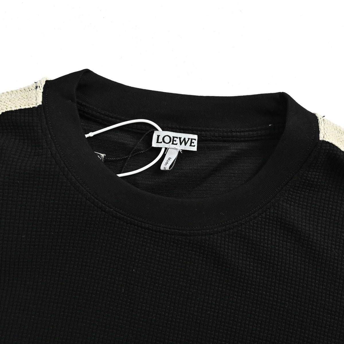 Loewe/Luo Yiwei braided ribbon waffle short sleeves