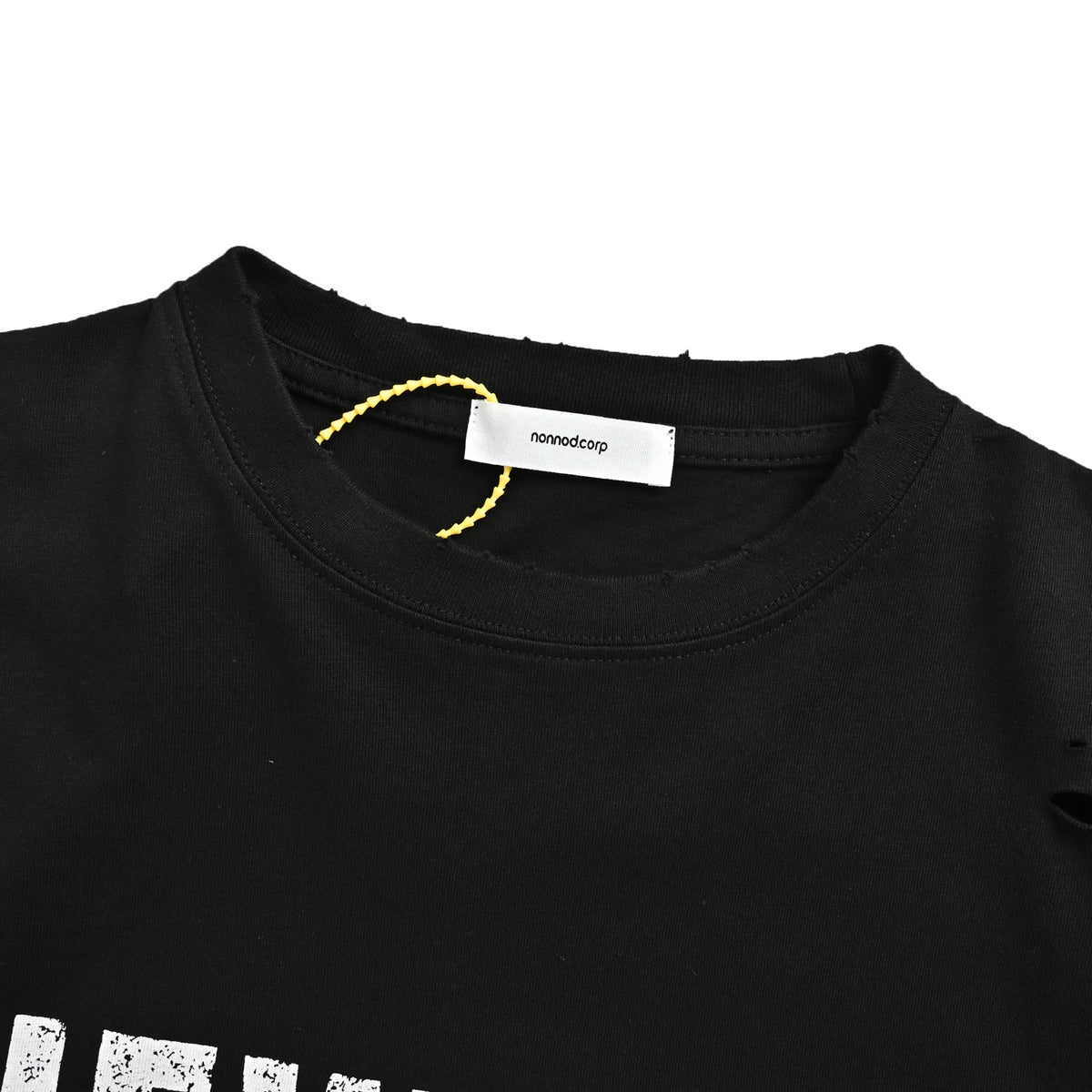 NO PUBLIK Watermelon NEWS 2 damaged letter washed and distressed printed short sleeves