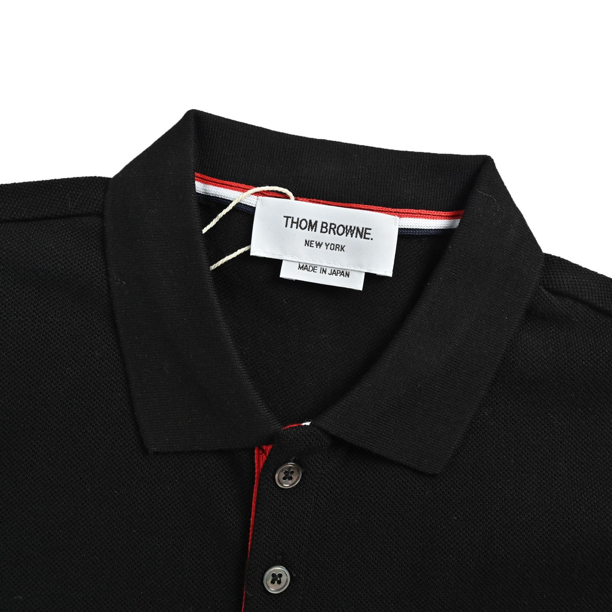 Thom Browne/Thom Brown classic yarn-dyed four-bar Polo short sleeves