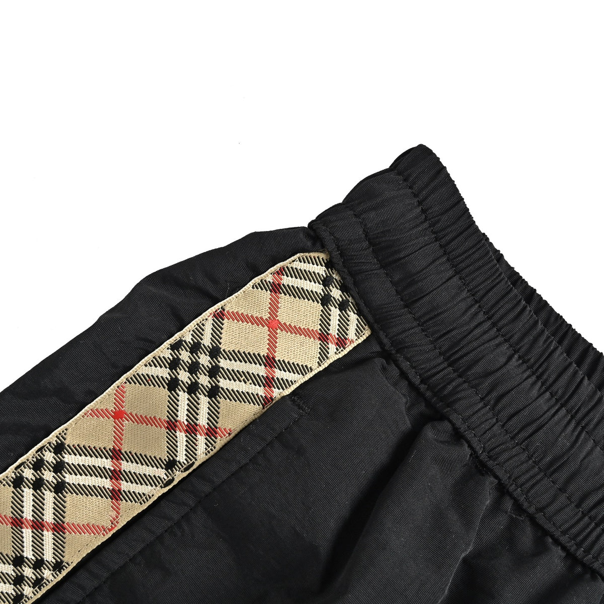 Burberry 26ss plaid web beach shorts