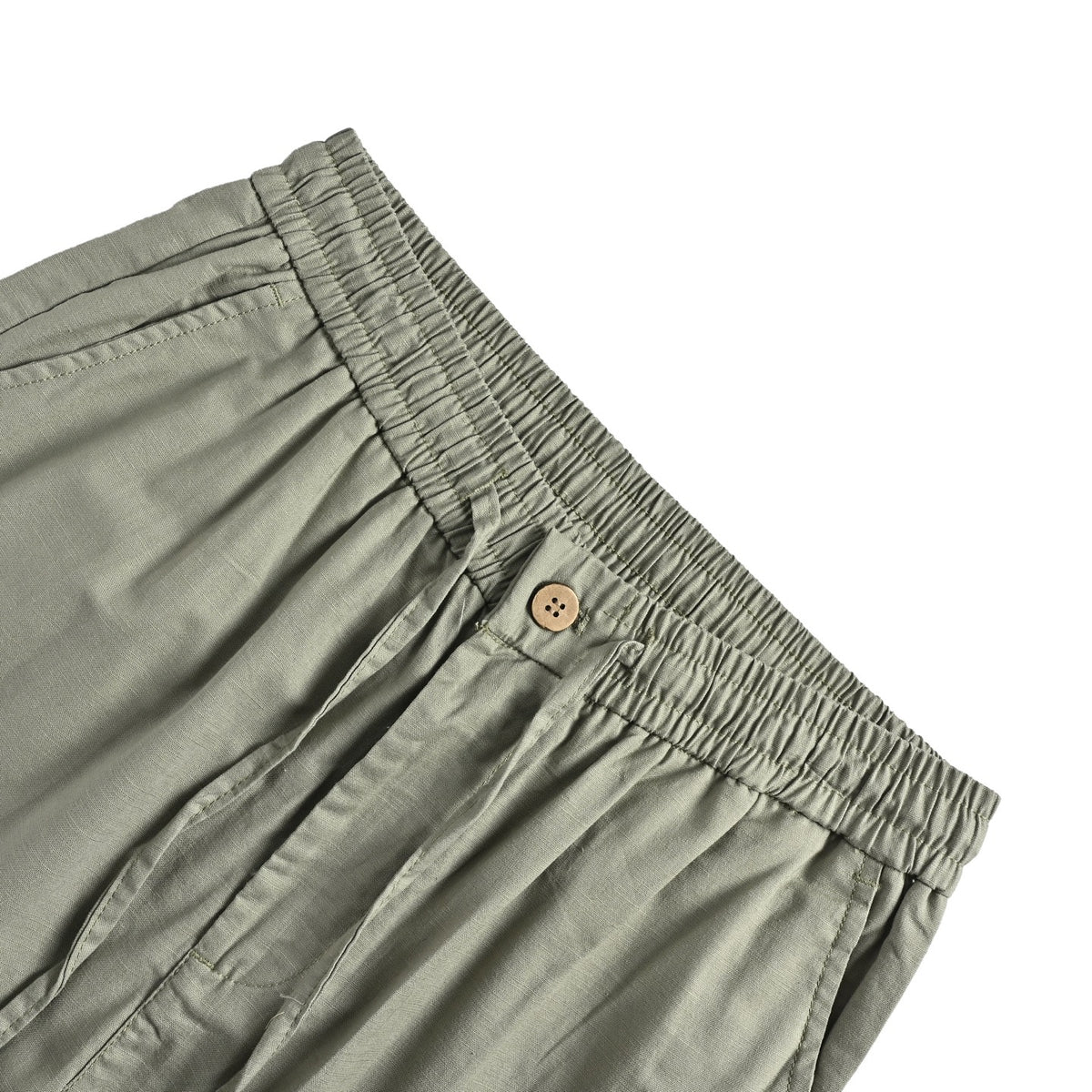 ZEGNA/Jegna cotton and linen blended solid color trousers