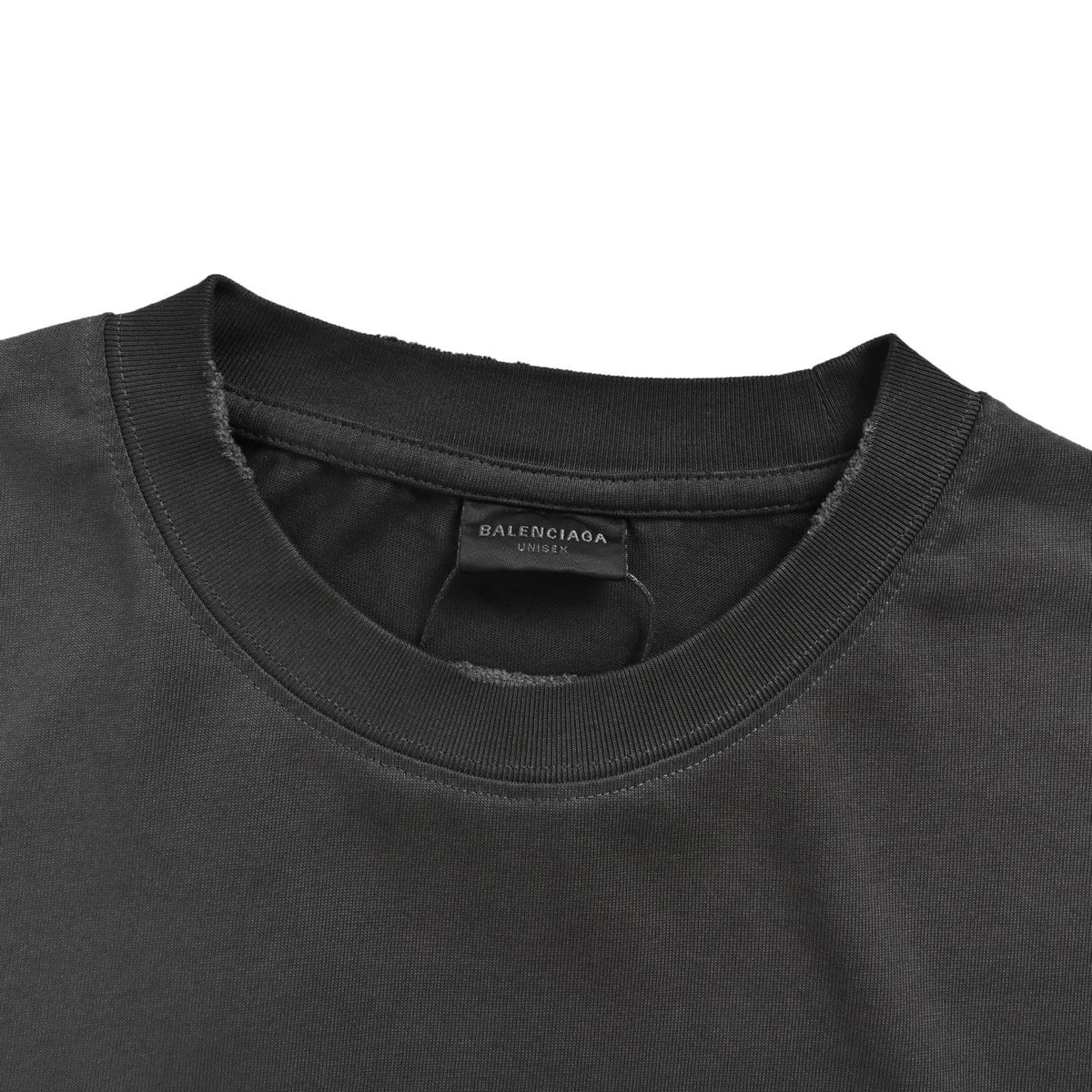 Balenciaga washed mud dyed geometric logo double B hole short sleeves