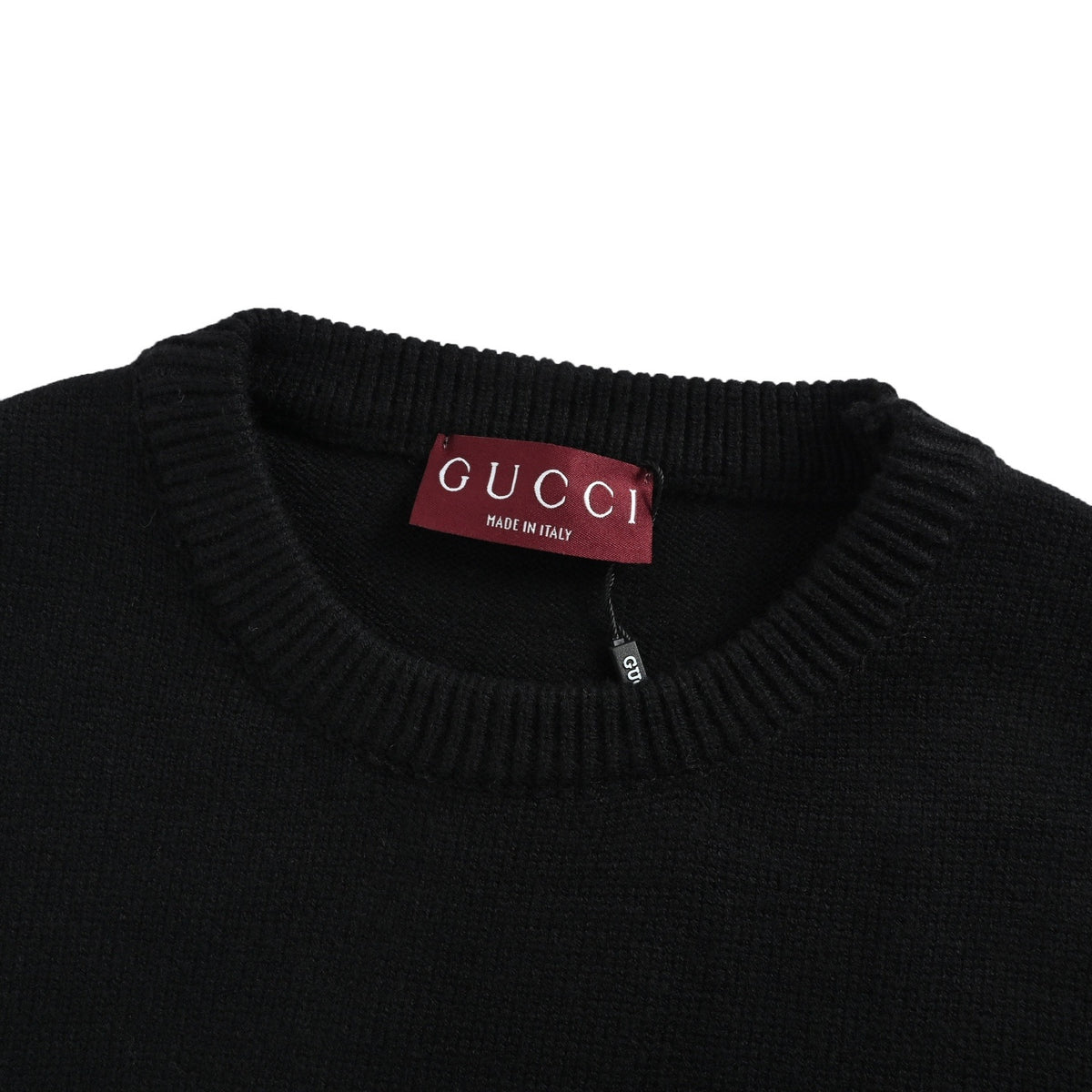 Gucci signature letter jacquard crew neck sweater