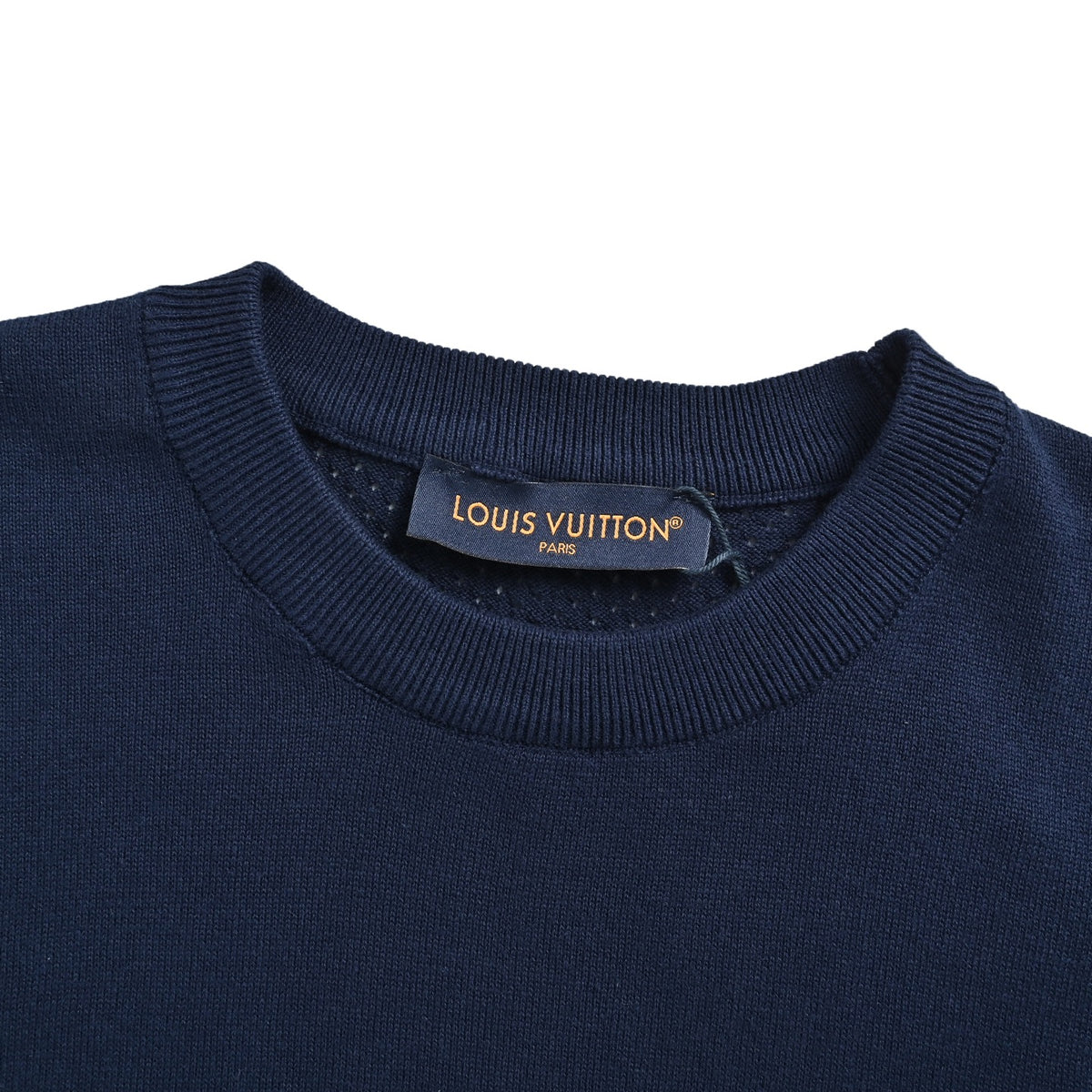 Louis Vuitton 26ss hollow letter jacquard knitted short sleeves