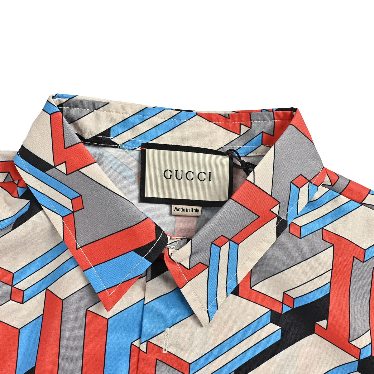 Gucci 24ss pixel three-dimensional G letter short-sleeved shirt