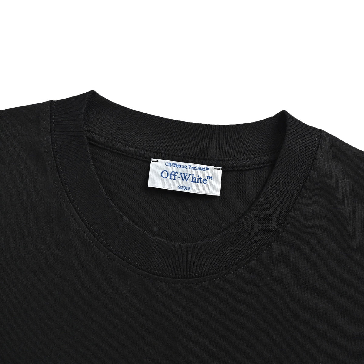 OFF WHITE CO VIRGIL distressed metal anchor print short sleeves