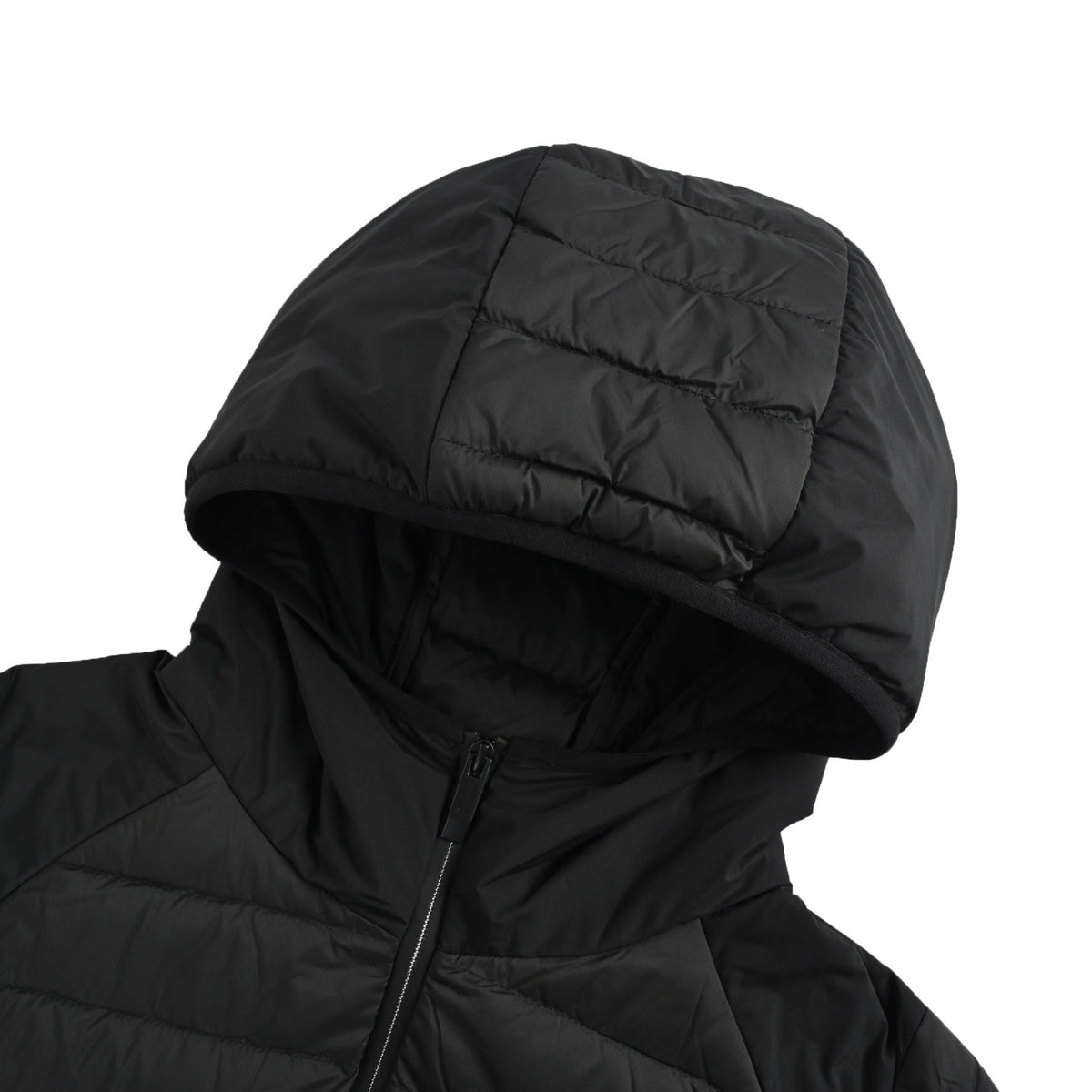 Moncler/Mask 25Fw black label rib stitching hooded lightweight down jacket