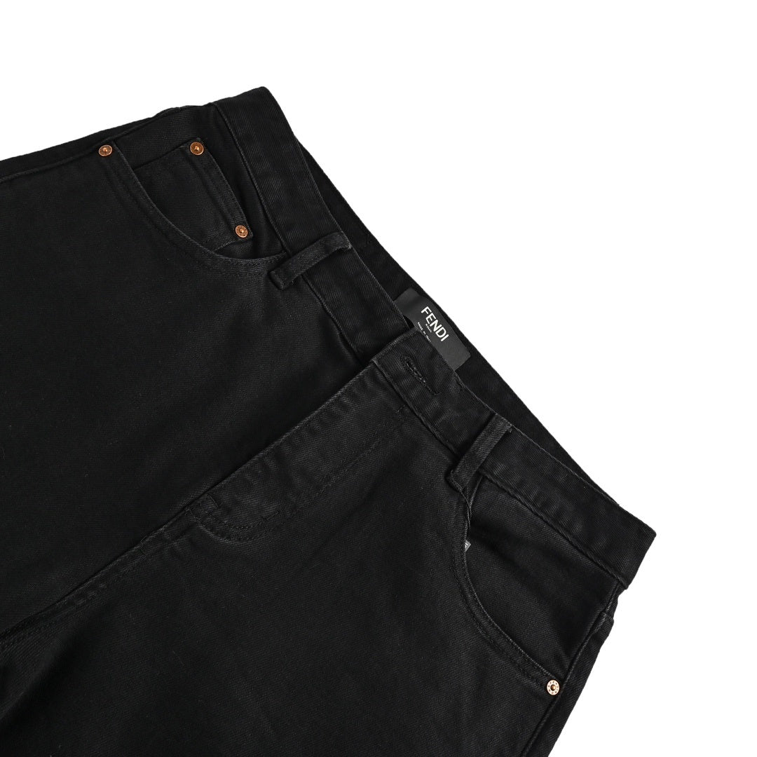 Fendi 23Fw back pocket embroidered jeans