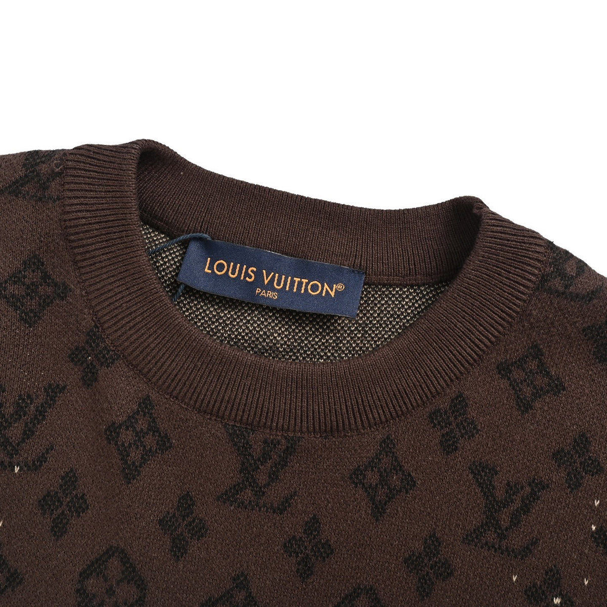 Louis Vuitton 26ss presbyopic gradient jacquard knitted short sleeves