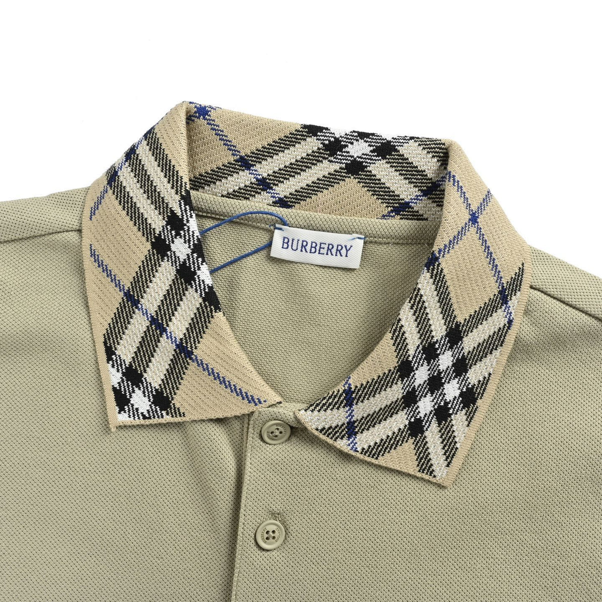 Burberry 25ss plaid collar Polo short sleeves