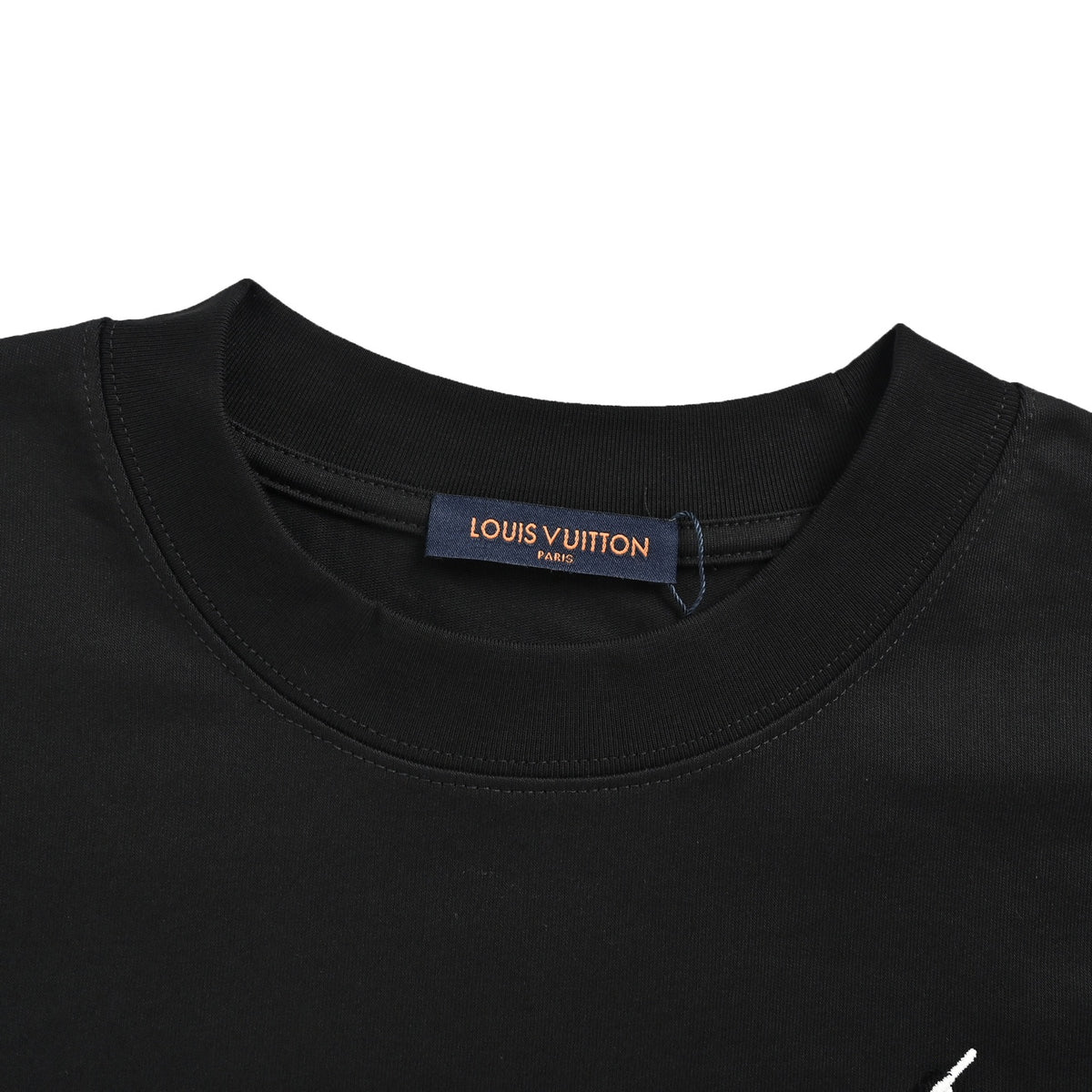 Louis Vuitton graffiti signature embroidered round neck short sleeves