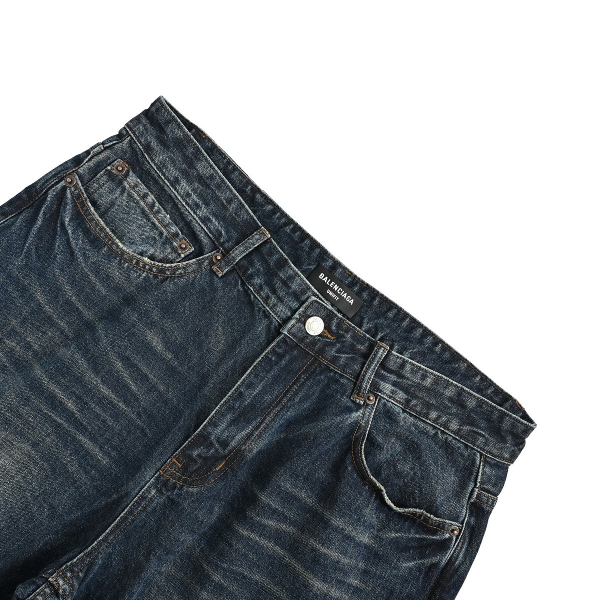 Balenciaga 25ss retro washed blue slightly flared jeans