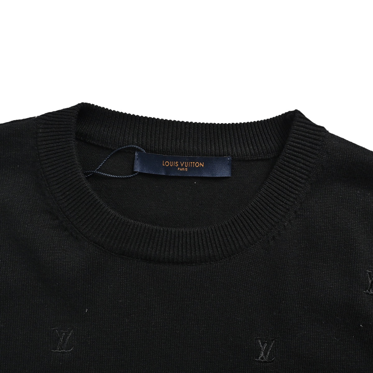 LouisVuitton/Louis Vuitton small letter embroidered knitted short sleeves
