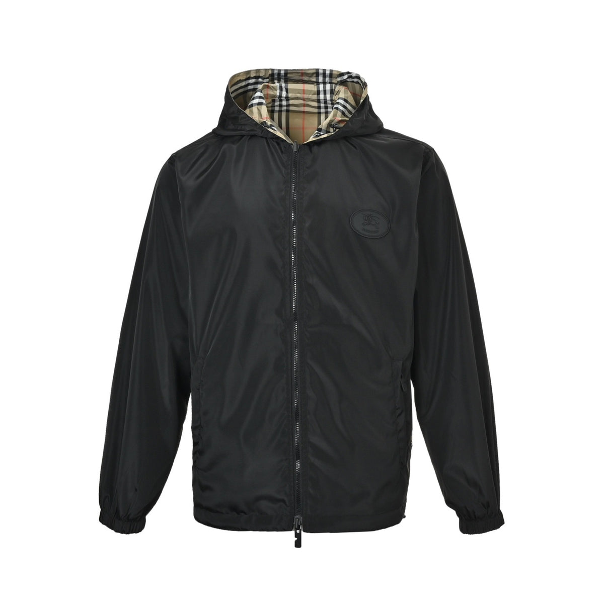 Burberry 25Fw War Horse Round Label Plaid Reversible Jacket