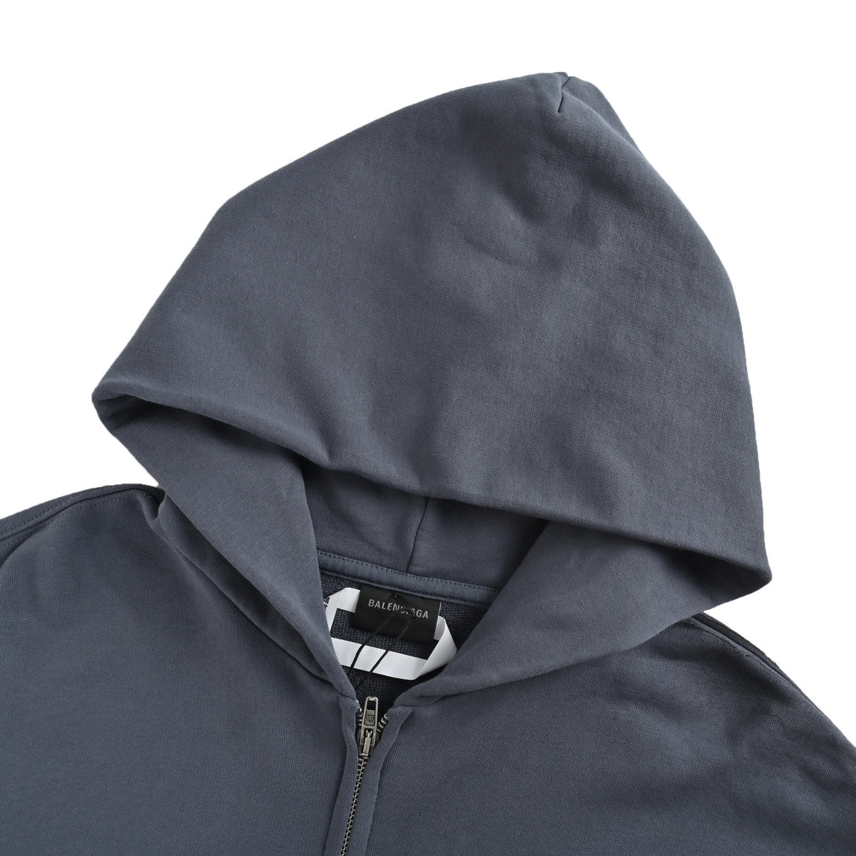 Balenciaga distressed embroidered hand-painted zipper hooded sweatshirt jacket