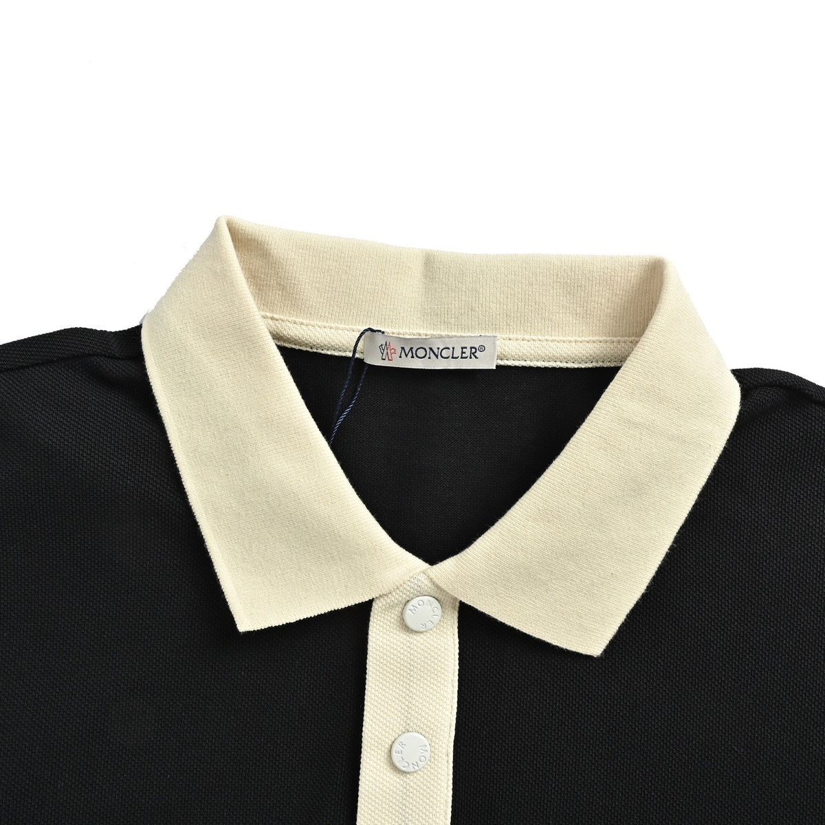 Moncler/Mask Contrast Color Collar Signature Letter Embroidery Polo Short Sleeve