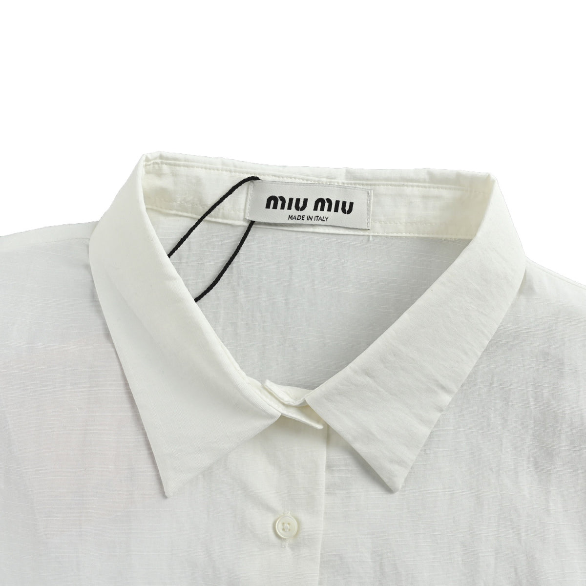 Miu Miu small black label short-sleeved shirt